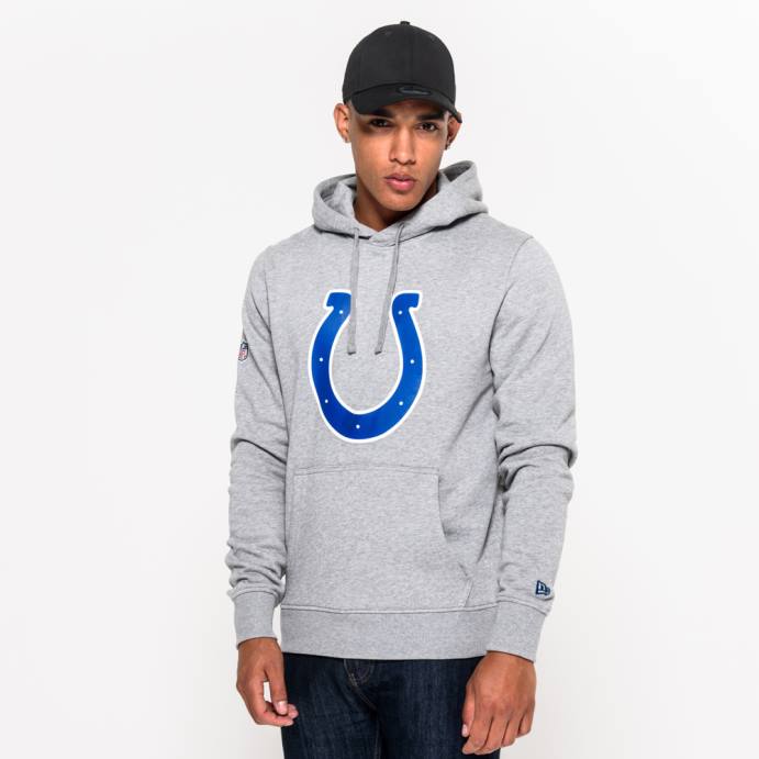 FFTN2837 New Era Indianapolis Colts Moletom cinza com logo da equipe