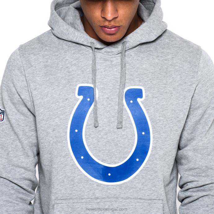FFTN2837 New Era Indianapolis Colts Moletom cinza com logo da equipe