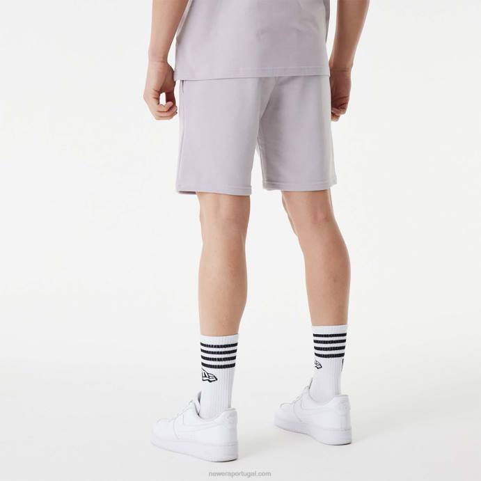 FFTN2631 New Era short roxo com logo empilhado new york yankees mlb