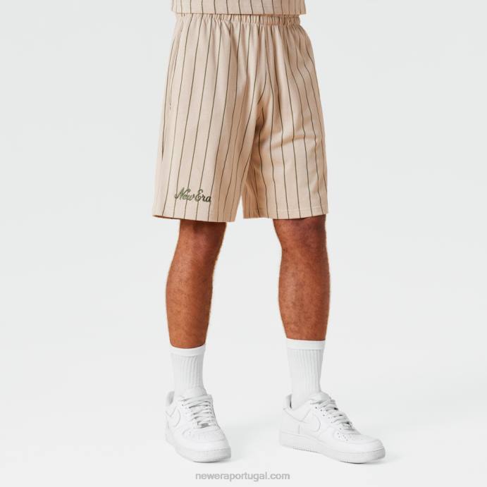 FFTN2632 New Era shorts de pedra risca de giz