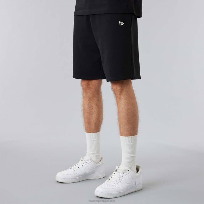 FFTN2645 New Era shorts essenciais pretos