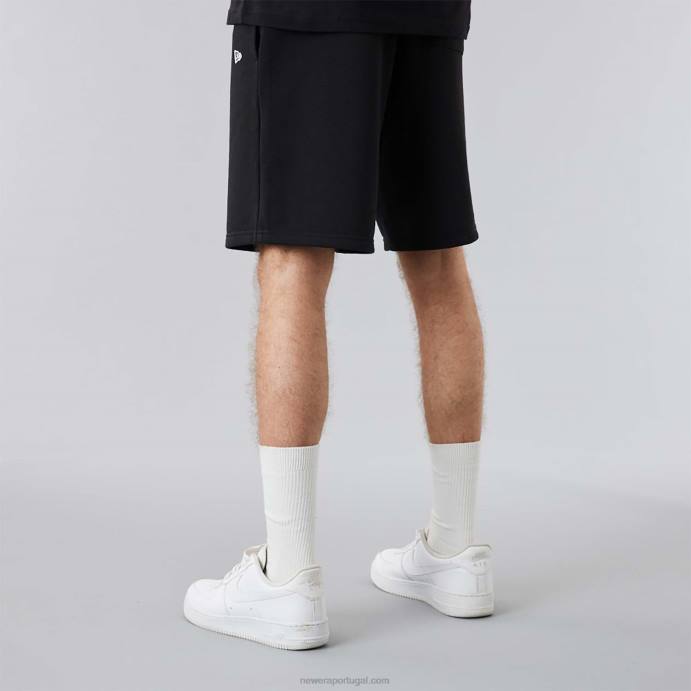 FFTN2645 New Era shorts essenciais pretos