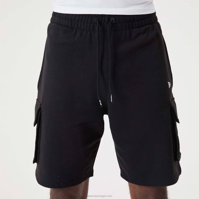 FFTN2646 New Era bermuda cargo preta essencial