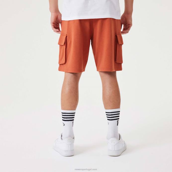 FFTN2649 New Era shorts cargo marrom médio essencial