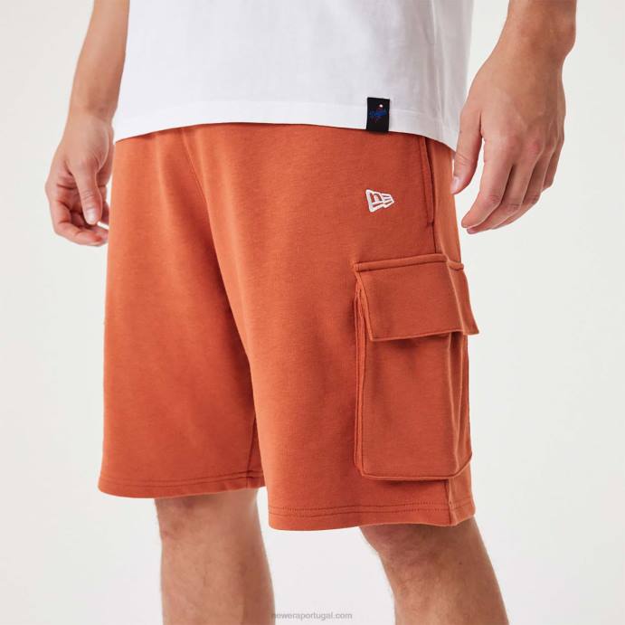 FFTN2649 New Era shorts cargo marrom médio essencial