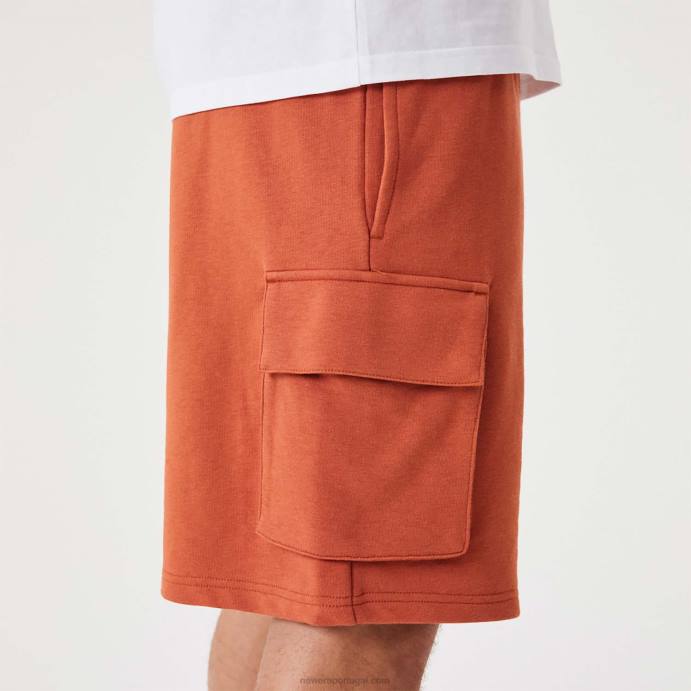 FFTN2649 New Era shorts cargo marrom médio essencial
