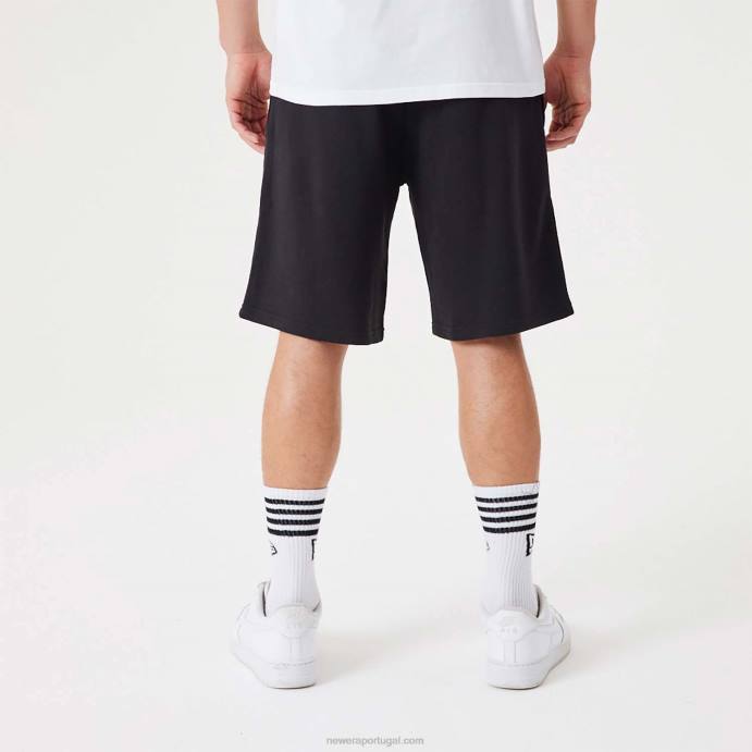 FFTN2654 New Era short oversized preto la lakers nba wordmark